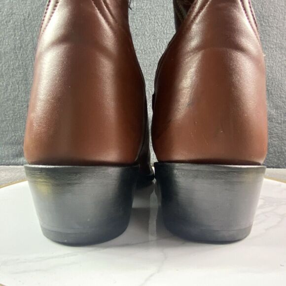 Tony Lama Men's Western Cowboy Boots Almond Toe Leather VM0004 Vaquero Brown 9D - Picture 10 of 12